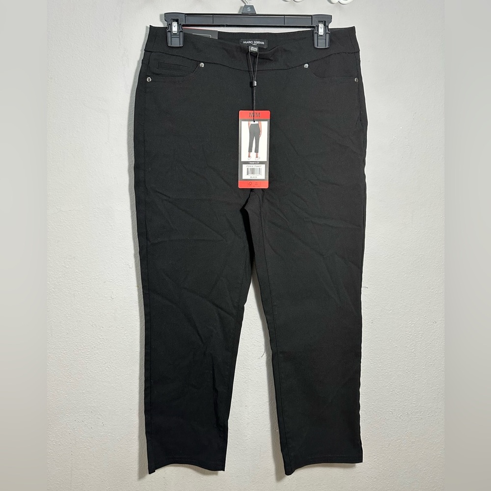 Mario Serrani Italy Confort Stretch Capri in Black for women size M NWT. - Picture 2 of 8